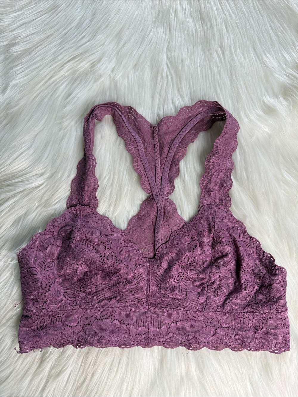 Felina Purple Lace Racerback Bralette
